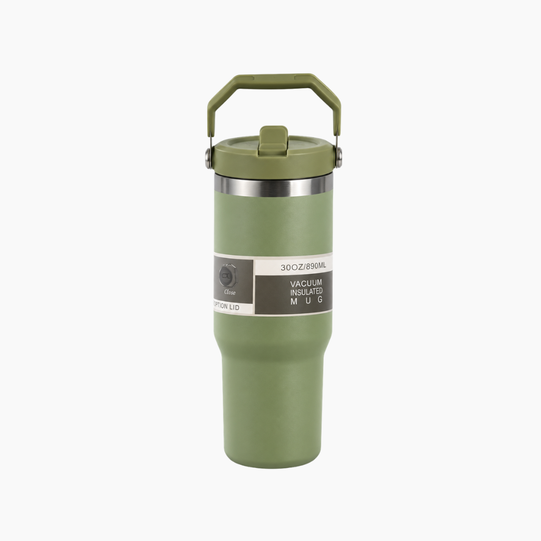 Vaso Térmico con Manija y Sorbete 30 Oz 890ml