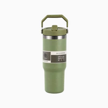 Vaso Térmico con Manija y Sorbete 30 Oz 890ml