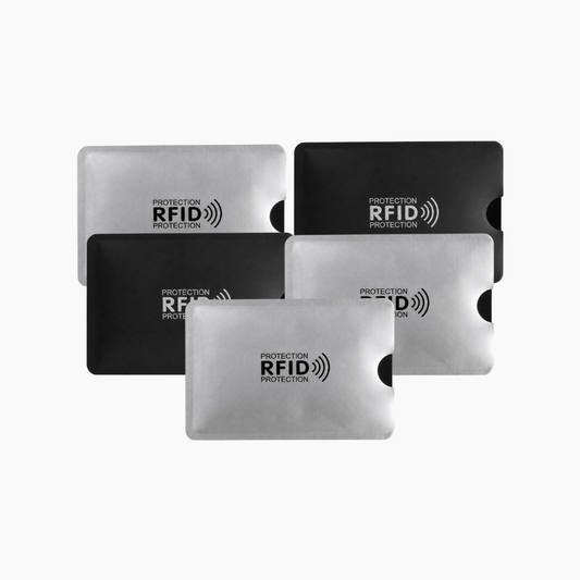 Combo Funda protectora de tarjetas con bloqueo RFID x 5 unidades