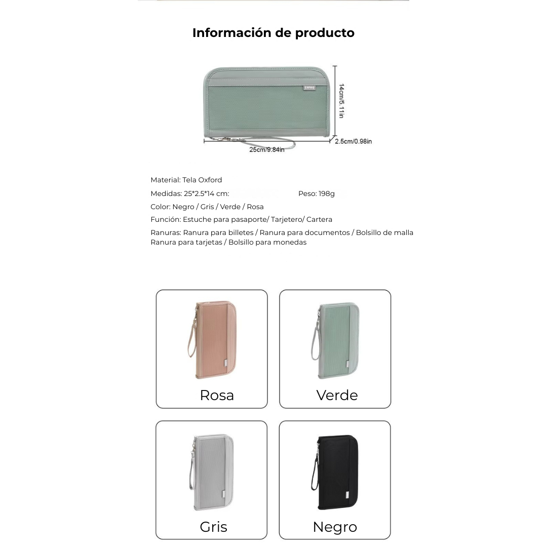 Porta Pasaporte con RFID