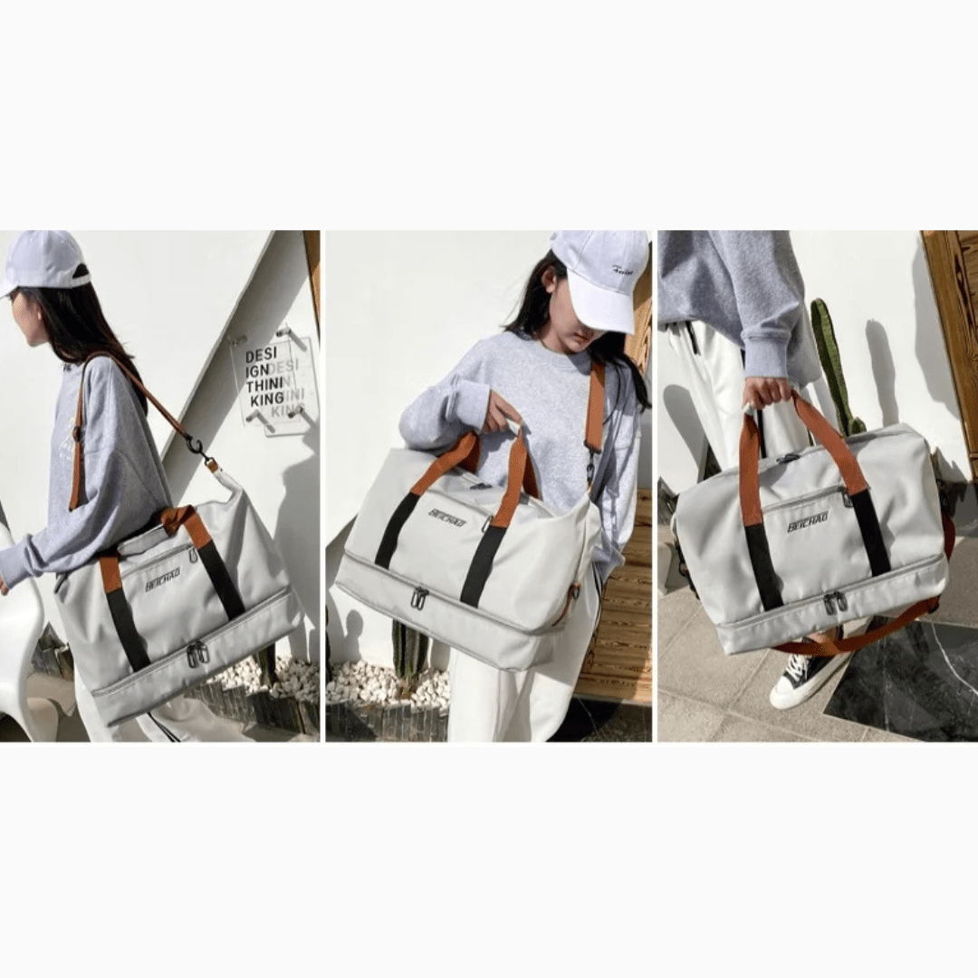 Bolso de Viaje Weekend con Compartimento Separado - Hola mundo