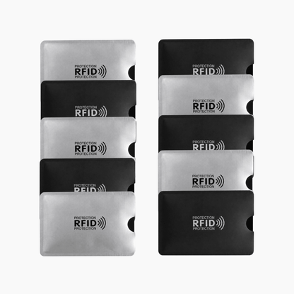 Combo Funda protectora de tarjetas con bloqueo RFID x 10 unidades - Hola mundo