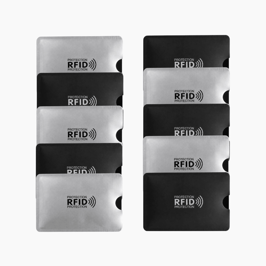 Combo Funda protectora de tarjetas con bloqueo RFID x 10 unidades - Hola mundo