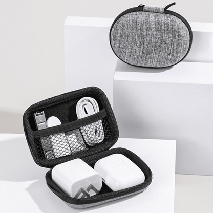 Estuche Organizador Rigido Portátil Para Cables Y Accesorios - Hola mundo