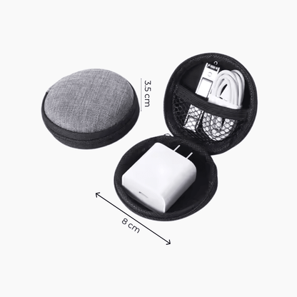 Estuche Organizador Rigido Portátil Para Cables Y Accesorios - Hola mundo
