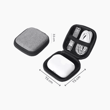 Estuche Organizador Rigido Portátil Para Cables Y Accesorios - Hola mundo