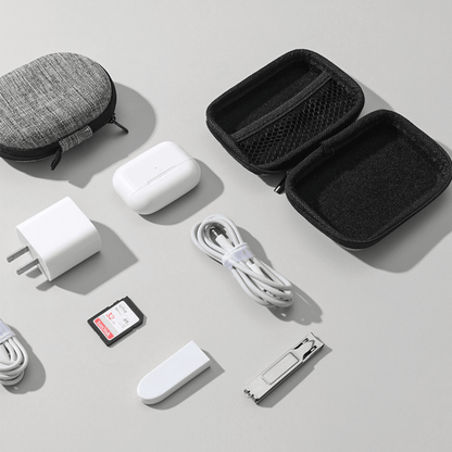 Estuche Organizador Rigido Portátil Para Cables Y Accesorios - Hola mundo
