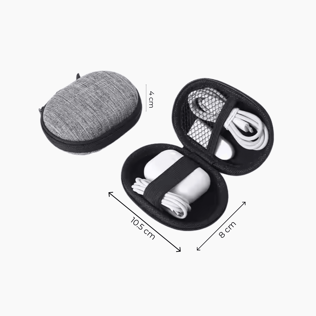 Estuche Organizador Rigido Portátil Para Cables Y Accesorios - Hola mundo