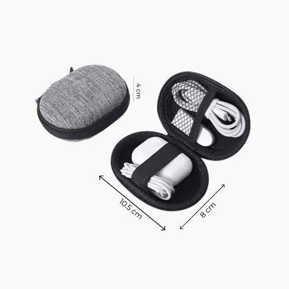 Estuche Organizador Rigido Portátil Para Cables Y Accesorios - Hola mundo