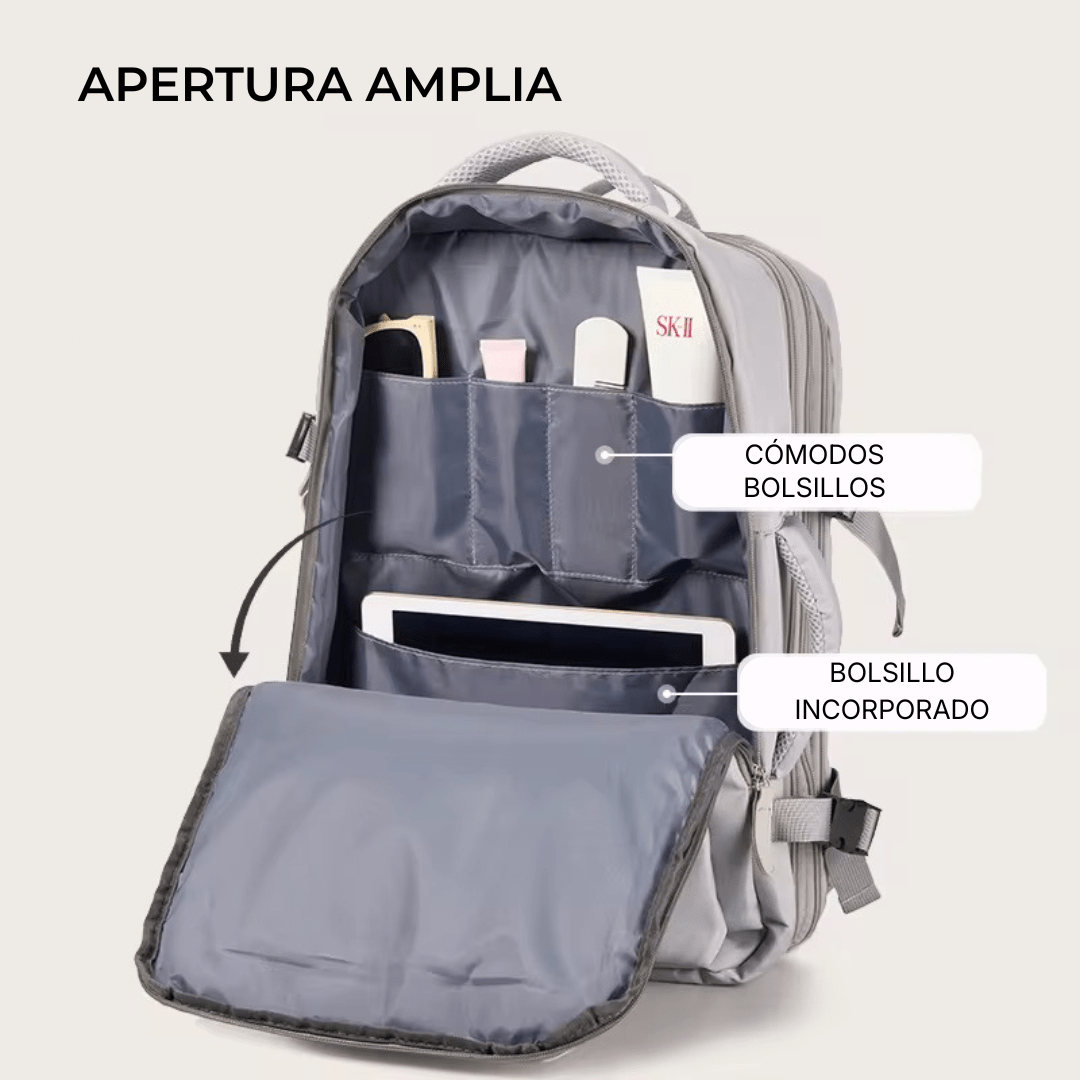 Mochila Carry On con USB - Hola mundo