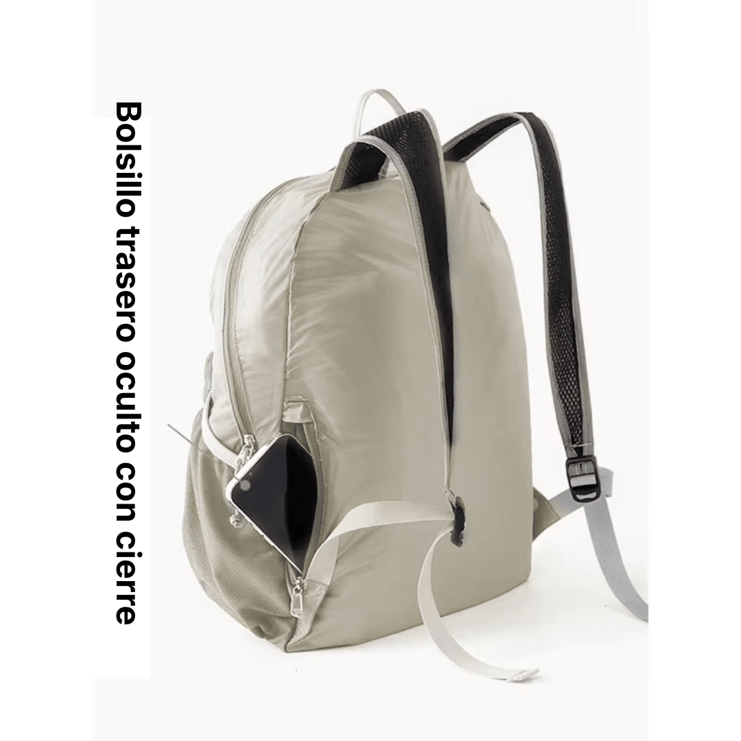 Mochila plegable impermeable - Hola mundo