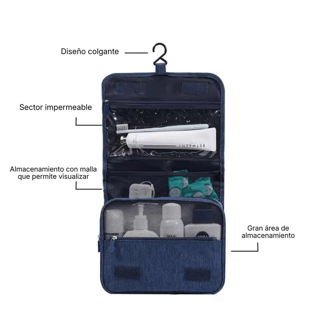 Neceser colgante plegable - Hola mundo