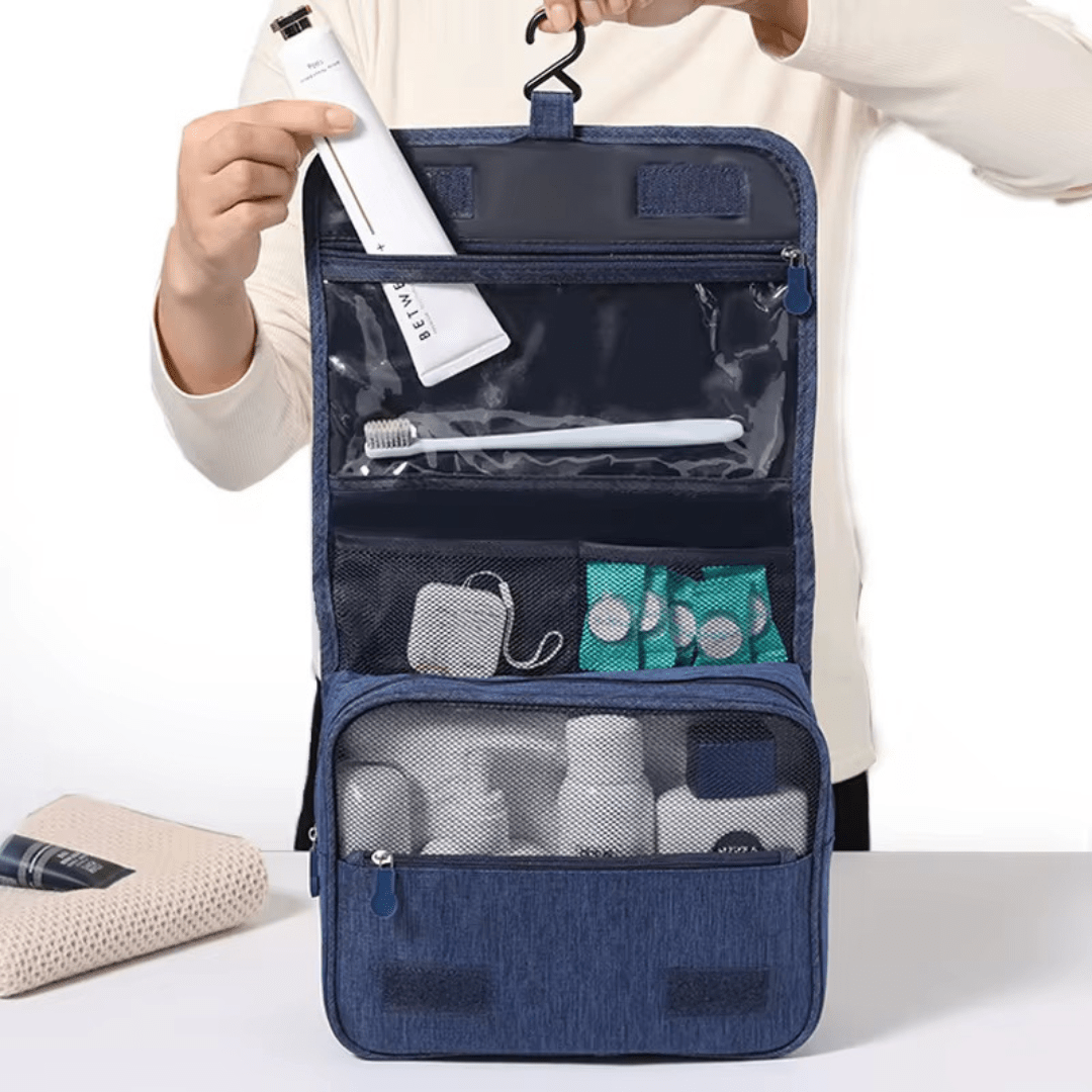 Neceser colgante plegable - Hola mundo