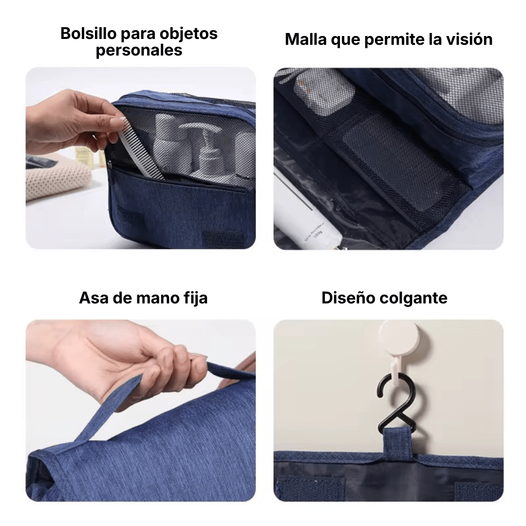 Neceser colgante plegable - Hola mundo