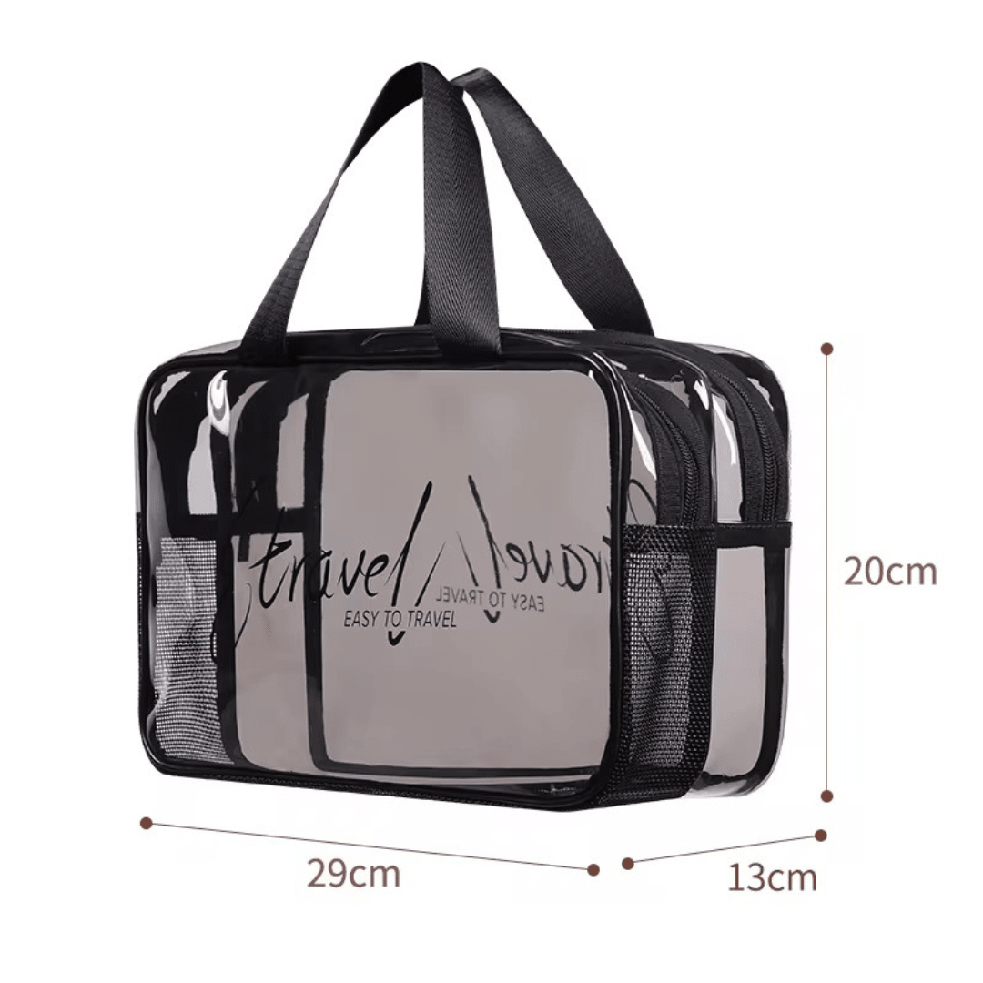 Neceser transparente doble - Hola mundo