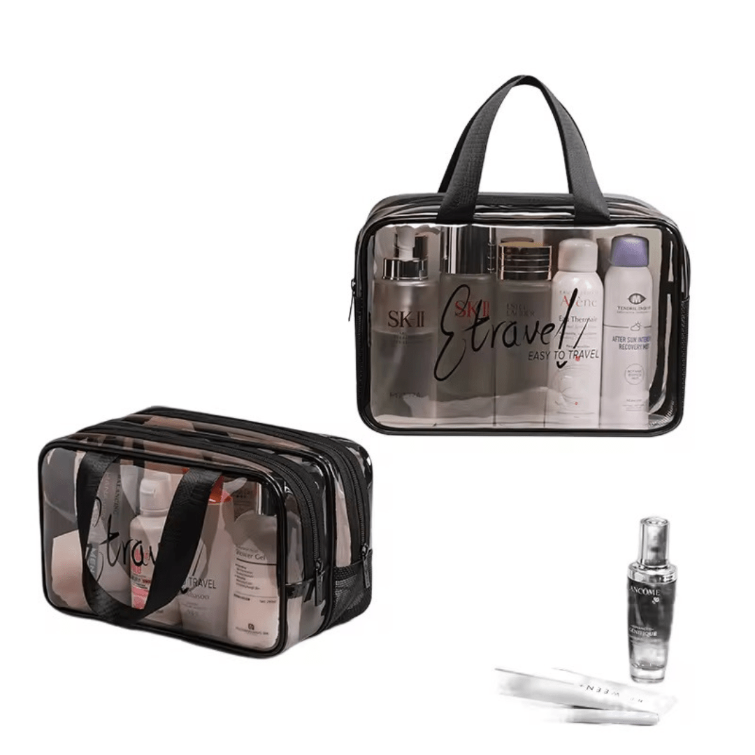 Neceser transparente doble - Hola mundo