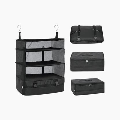 Organizador de Valija Plegable 3 Estantes Colgante - Hola mundo