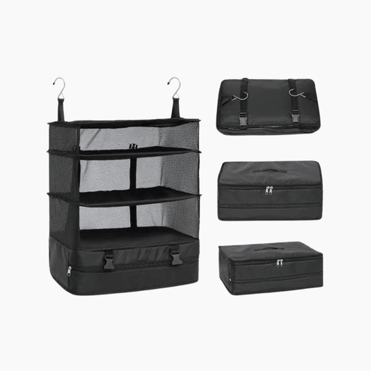 Organizador de Valija Plegable 3 Estantes Colgante - Hola mundo