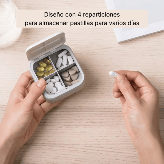 Pastillero 4 compartimentos - Hola mundo