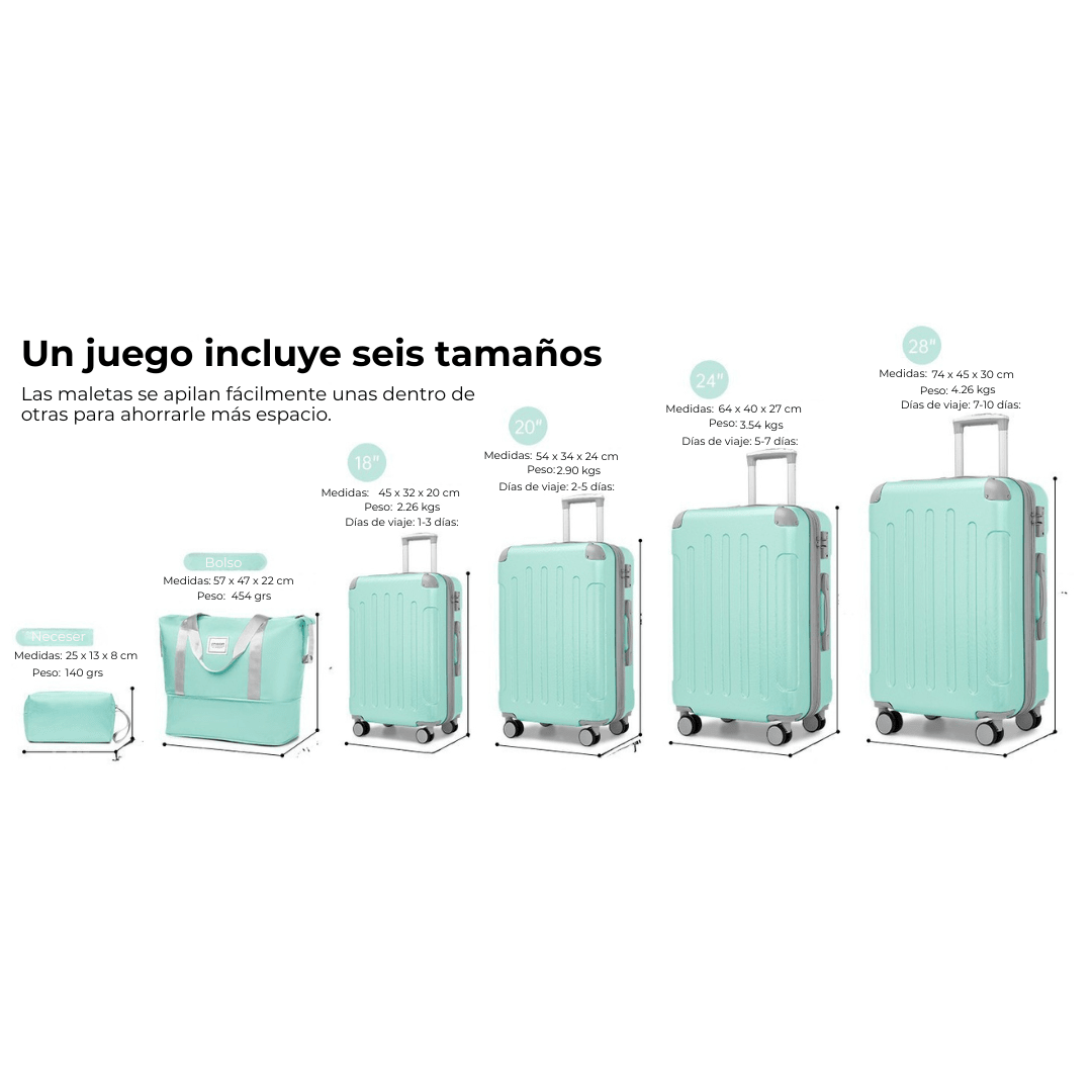 Set Bolso de Mano de Viaje + Neceser Larvender Venecia (5656) - Hola mundo