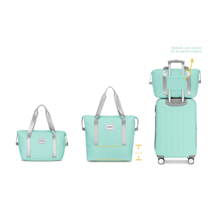 Set Bolso de Mano de Viaje + Neceser Larvender Venecia (5656) - Hola mundo