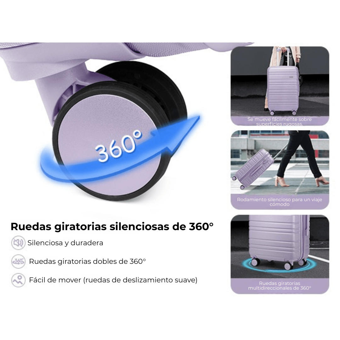 Set Completo Larvender Lisboa - 6 piezas (18", 20", 24", 28" + Bolso + Neceser) (5515) - Hola mundo