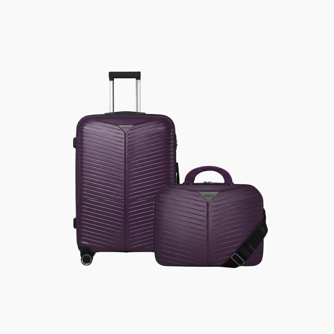 Set Larvender Roma - Carry-On 18" + Bolso Rígido 14" (2 piezas) (5823) - Hola mundo