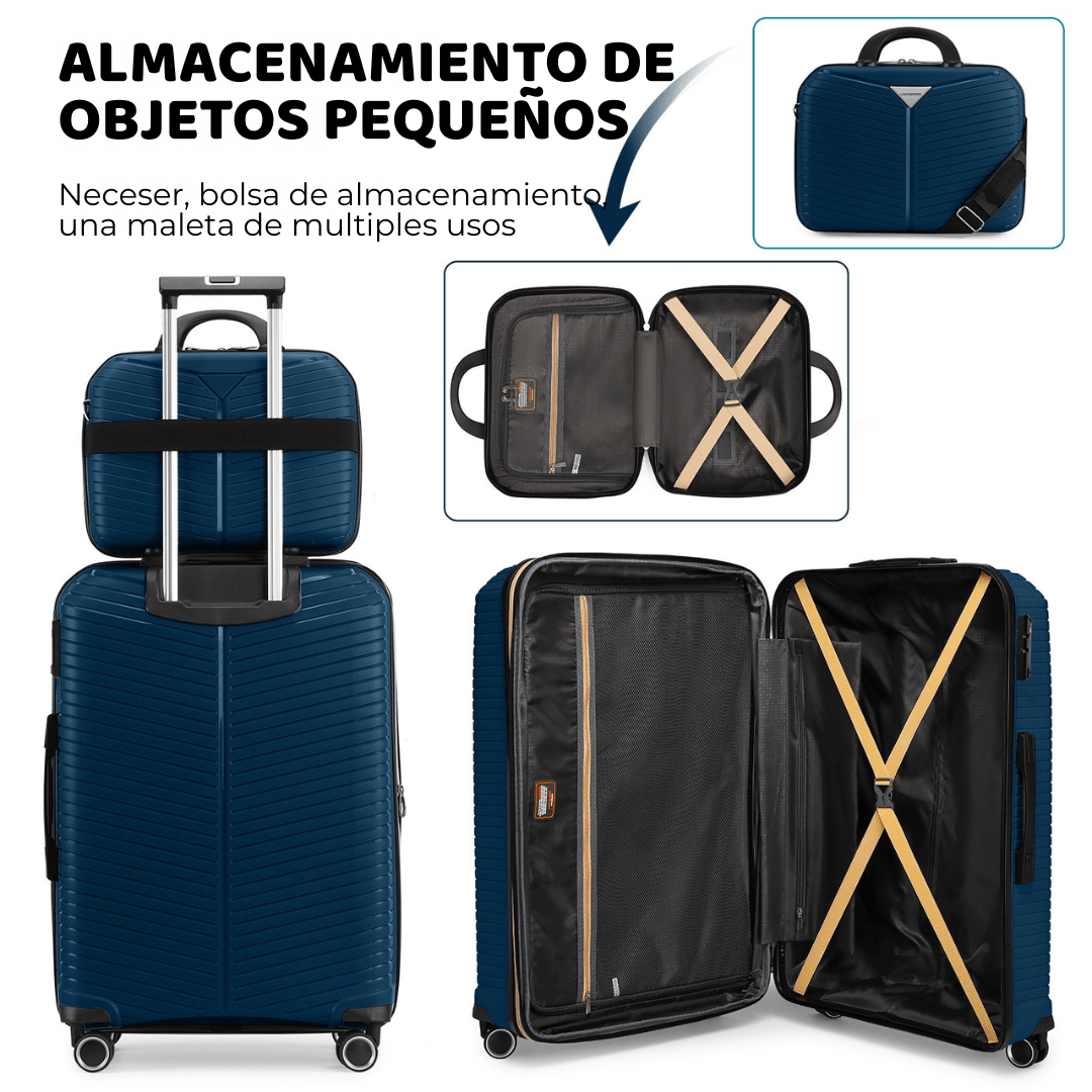 Set Larvender Roma - Carry-On 20" + Bolso Rígido 14" (2 piezas) (5823) - Hola mundo