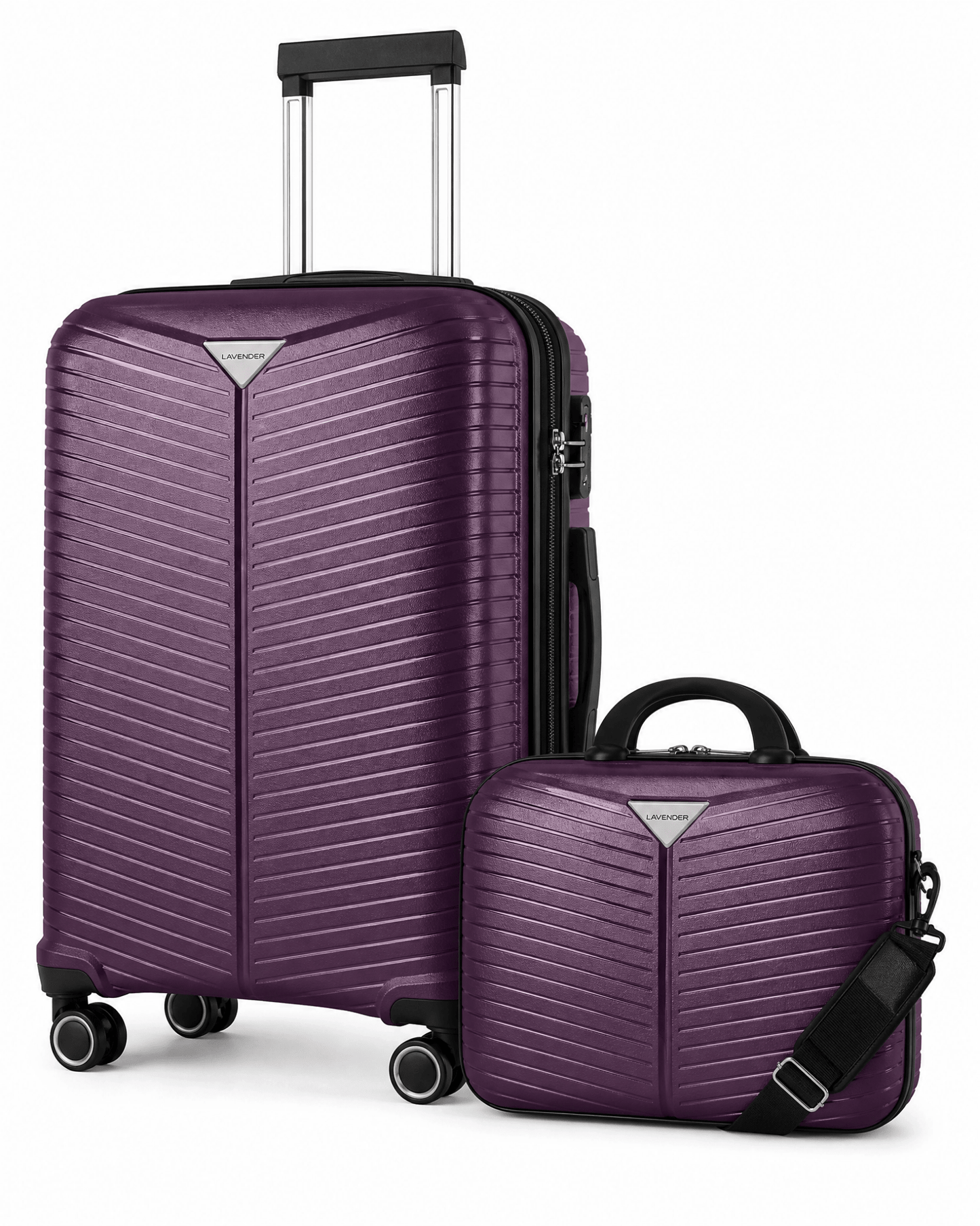 Set Larvender Roma - Carry-On 20" + Bolso Rígido 14" (2 piezas) (5823) - Hola mundo