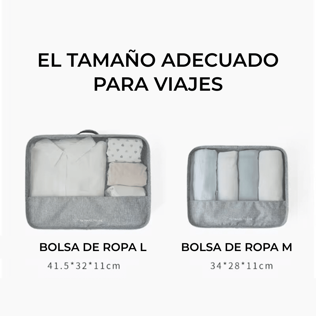 Set organizador de valija x7 piezas - Hola mundo
