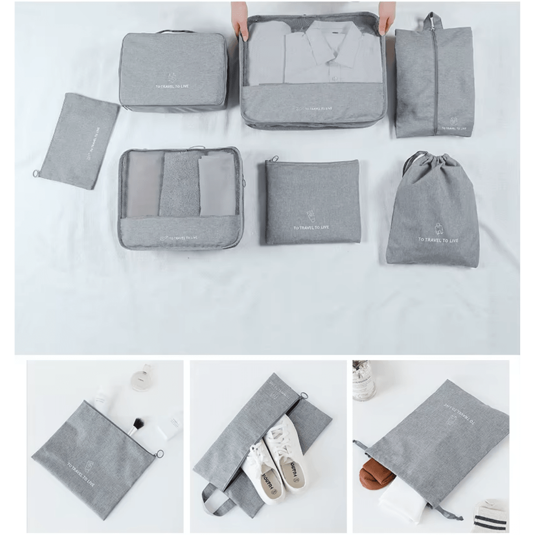 Set organizador de valija x7 piezas - Hola mundo