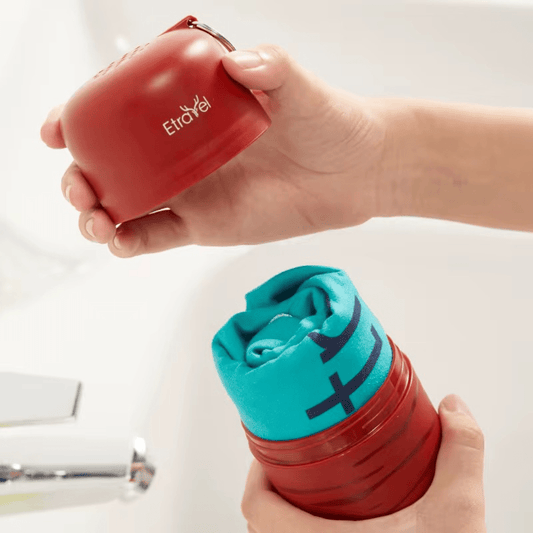 Toalla microfibra compacta 80x40 cm - Hola mundo