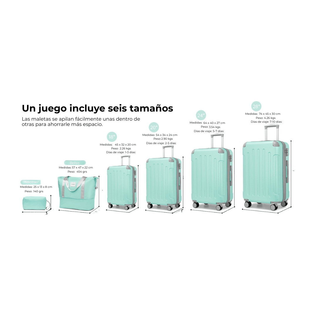 Valija Rígida Larvender Venecia 18" - Carry-On Compacta (5656) - Hola mundo