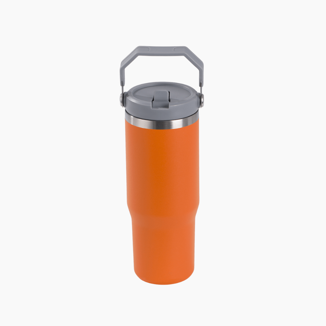Vaso Térmico con Manija y Sorbete 30 Oz 890ml - Hola mundo