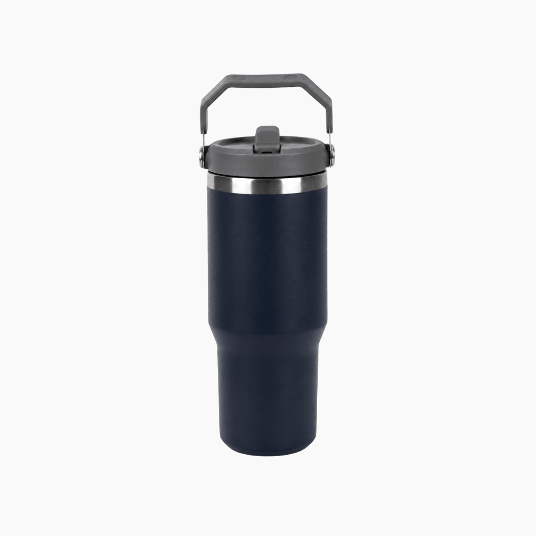 Vaso Térmico con Manija y Sorbete 30 Oz 890ml - Hola mundo