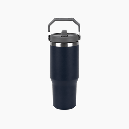 Vaso Térmico con Manija y Sorbete 30 Oz 890ml - Hola mundo